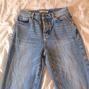 High rise straight jeans💗 size: 25, color: blue.